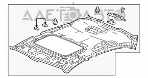 Обшивка потолка Acura TLX 15- под люк