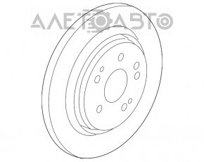 Placa de frână spate dreapta Acura TLX 15- 10 mm, cioburi