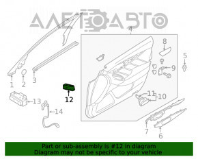 Controlul geamului electric din față, stânga, pentru Infiniti Q50 14-