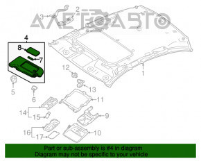 Capota dreapta Infiniti Q50 14- gri, fara carlig, pentru curatare chimica