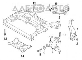 Подрамник передний Infiniti Q50 14- RWD