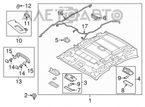 Ручка потолка передняя левая Mazda 3 14-18 BM серая, царапина