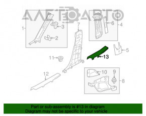 Накладка порога задняя левая Mazda 3 14-18 BM черн, царап