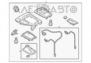 Capacul schimbatorului de viteze Mazda 3 14-18 BM negru cu insertie gri, uzata.