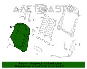 Водительское сидение Mazda 3 14-16 BM дорест, без airbag, тряпка черн