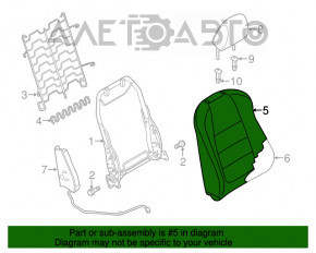 Пассажирское сидение Mazda 3 14-16 BM дорест, без airbag, тряпка черн