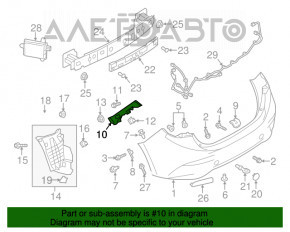 Крепление заднего бампера правое Mazda 3 14-18 BM