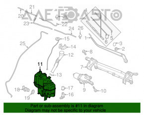 Rezervorul de spălare a parbrizului Mazda 3 14-18 BM, fabricat în Japonia, nou, original OEM