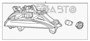 Поворотник левый Mazda 3 14-16 BM дорест новый TYC Тайвань