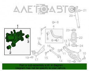 Capacul spate dreapta Mazda 3 14-18 BM nu are piuliță.