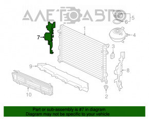 Deflectorul radiatorului drept VW Atlas 18- 3.6 nou OEM original