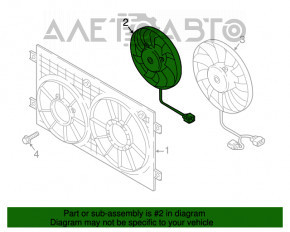 Ventilatorul de răcire dreapta VW Atlas 18- 2.0T, 3.6