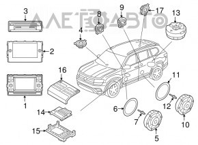 Difuzor ușă spate stânga VW Atlas 18-