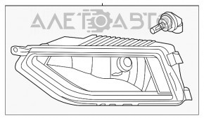 Farul anti-ceață stânga pentru VW Atlas 18-20, model nou, original OEM