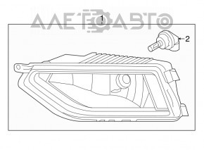 Farul anti-ceață stânga pentru VW Atlas 18-20, model nou, original OEM