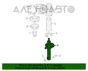 Amortizorul din față dreapta VW Atlas 18- nou OEM original