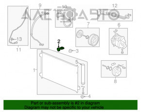 Suportul condensatorului dreapta sus Honda Accord 13-17 3.5, 2.4 metal