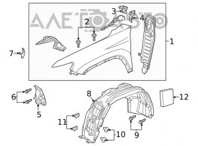 Подкрылок передний левый Jeep Cherokee KL 19- AVTM