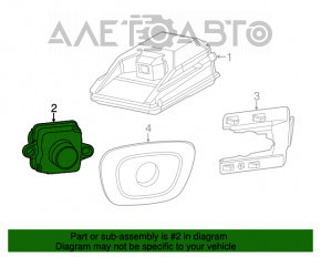 Camera de vizionare spate pentru Jeep Cherokee KL 14-18 cu un ciob în geam