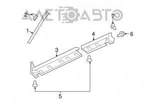 Bara spate dreapta Jeep Compass 11-16, structura cu puncte de fixare rupte.