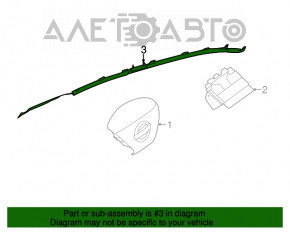 Perdeaua de aer pentru airbag, perdeaua laterală dreapta Nissan Sentra 16-19, resturi de rugină, cartuș pirotehnic.