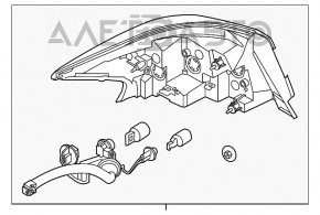 Lampa exterioară aripă dreapta Nissan Sentra 16-19 restilizată.