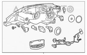 Фара передняя левая Nissan Sentra 16-19 голая рест