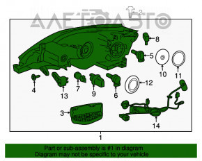 Far stânga față Nissan Sentra 16-19, goală, neoriginală TW USA