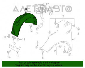 Aripa fata dreapta Ford Escape MK3 15-19 SIGNEDA