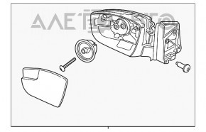 Зеркало боковое правое Ford Escape MK3 17-19 рест 3 пина