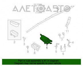 Airbagul de siguranță în volanul șoferului Ford Escape MK3 17-19 restyled.