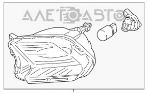 Поворотник левый Ford Escape MK3 17-19 рест желтый без птф