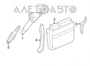 Blocul ECU al motorului Toyota Camry v50 12-14 hibrid SUA