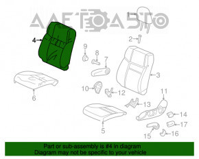 Scaun șofer Honda CRV 12-14 fără airbag, manual, material textil negru