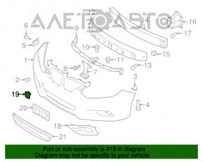 Capacul de tractare a cârligului de remorcare pentru bara de protecție față a Nissan Altima 16-18 restilizat.