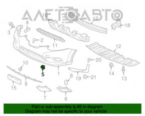 Заглушка буксир крюка переднего бампера Nissan Rogue 14-16 OEM