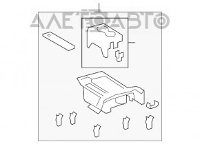 Consola centrală cu cotieră fără suport pentru pahar pentru Toyota Sequoia 08-16 din piele neagră.