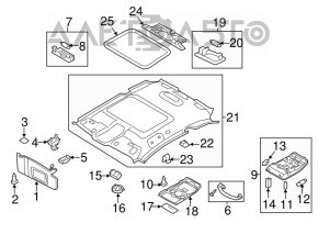 Acoperirea plafonului Audi A4 B8 13-16 restilizat, sedan, cu trapa, gri, potrivit pentru curățare chimică