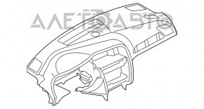 Panoul frontal al torpedo-ului fără AIRBAG pentru Audi A4 B8 08-12, negru.