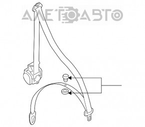 Centura de siguranță pentru pasageri Audi A4 B8 08-16, neagră