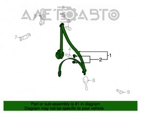 Centura de siguranță pentru pasageri Audi A4 B8 08-16, neagră