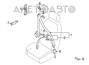 Centura de siguranță pentru pasageri Audi A4 B8 08-16, neagră