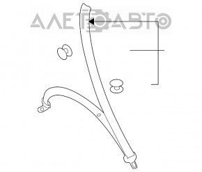 Centura de siguranță centrală spate Audi A4 B8 08-16, neagră, care s-a desprins