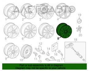 Диск колесный R18 Audi A4 B8 13-16 бордюрка