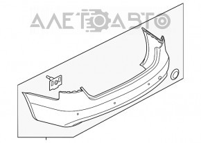 Bara spate goală Audi A4 B8 13-16 facelift fără senzori de parcare