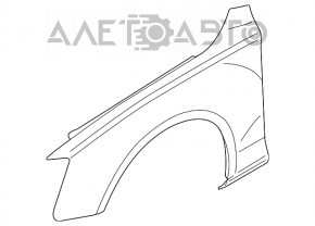 Aripa față stânga Audi A4 B8 13-16 restilizat, roșu LY3J, lovitură