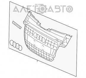 Grila radiatorului asamblată Audi A4 B8 13-16 restilizată