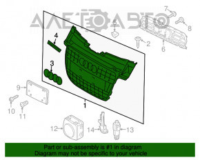 Grila radiatorului asamblată Audi A4 B8 13-16 restilizată