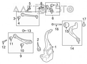 Capacul frontal stânga Audi A4 B8 13-16, nou, original OEM