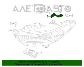 Крепление фары верхнее правое Ford Fusion mk5 17-20